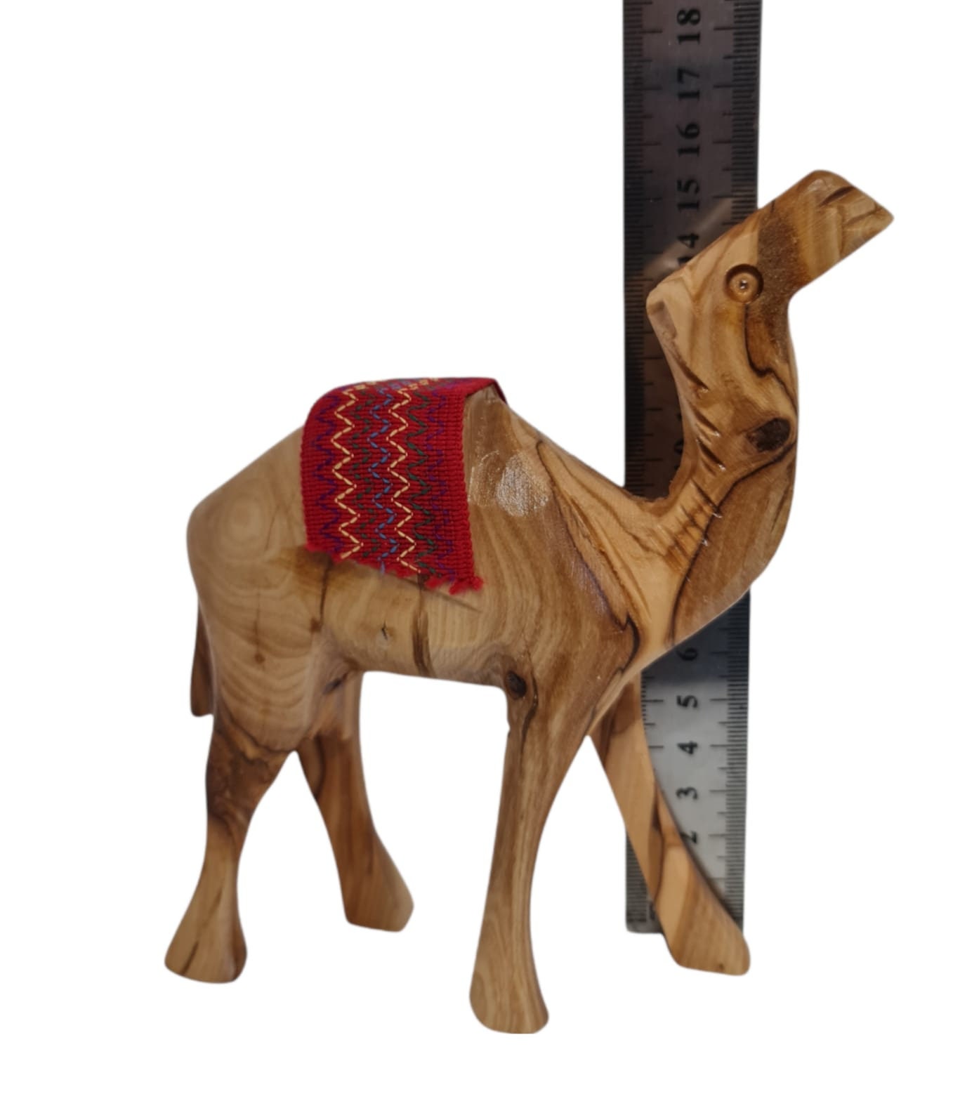 イスラエルハンドカービングベツレヘムオリーブ木彫りラクダ30cm