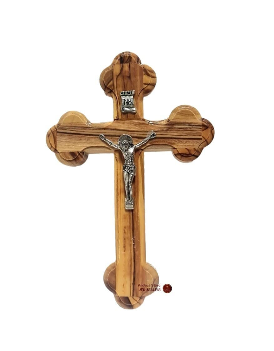 Orthodox Olive wood cross handmade in holyland