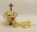 Brass orthodox incense burner hanging or stand on the table very good quality product logo