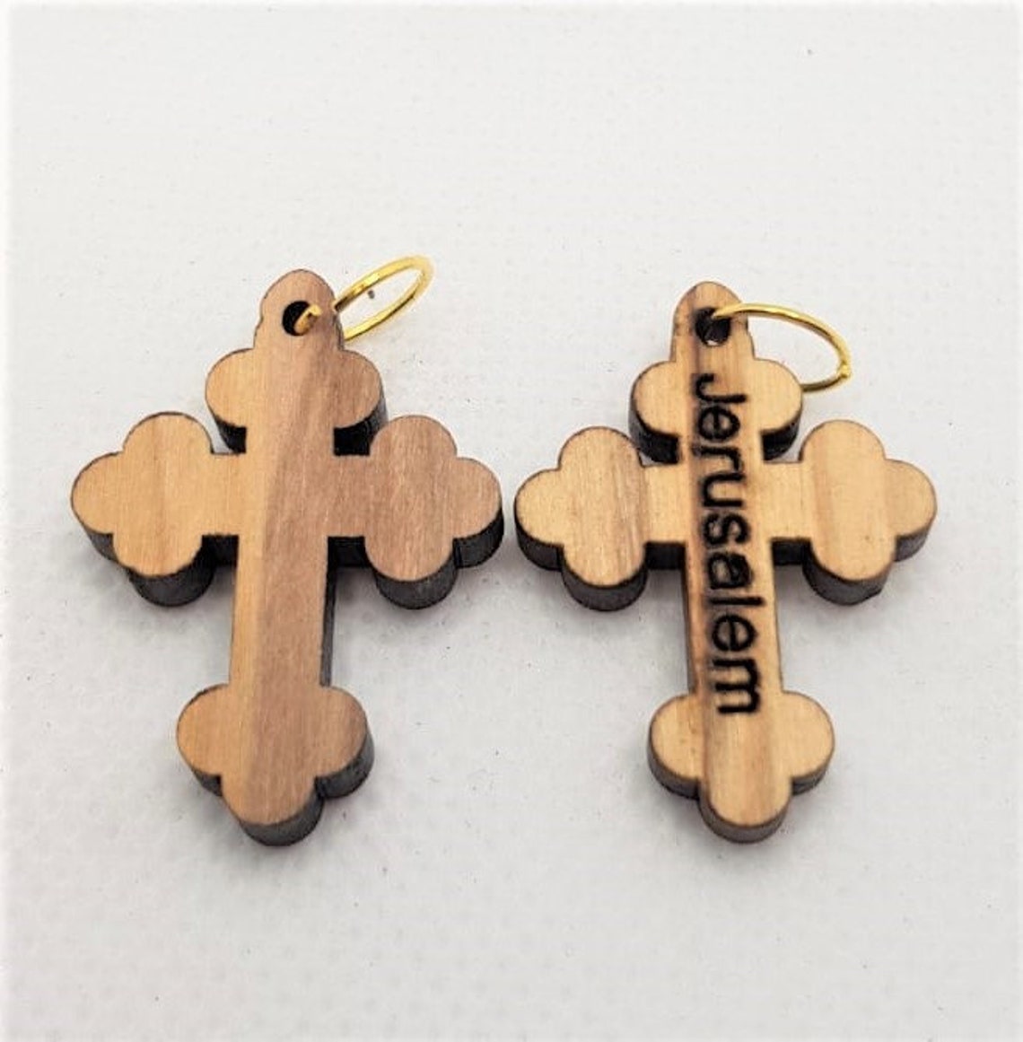 Olive wood 50 crosses hand made holy land Jerusalem pendants Etsy