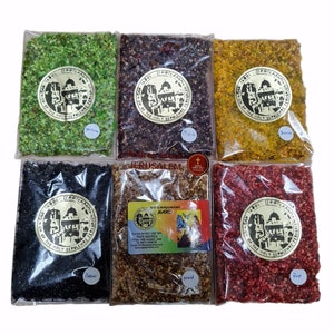Incense Made in Holy Land Jerusalem 6 fragrances nard, myrrh, rose, jasmine, amber, gardenia natural incense mixed with fine quality oil