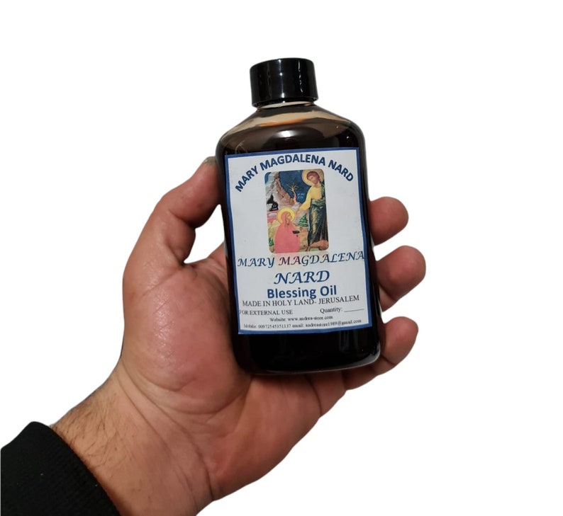 Huile d'onction de nard de Marie-Madeleine, huile de bénédiction de Terre Sainte Jérusalem, bouteilles disponibles 60 ml, 150 ml, 250 ml, 500 ml image 8