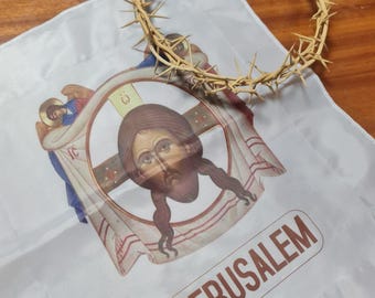 Veil of veronica, veronica scarf hand made printed on scarf