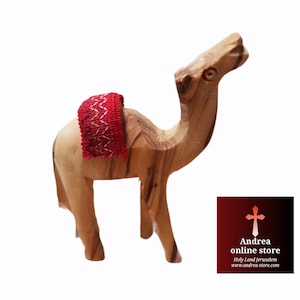 Olive wood camel hand made on holy land size 12cm