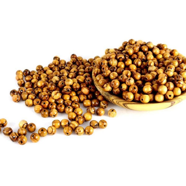 Olivenholzperlen 8mm 1000 Perlen handgemacht im heiligen Land Bethlehem