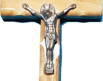 olive wood cross hand made in holy land size 12 cm and its made from olive wood very good quality