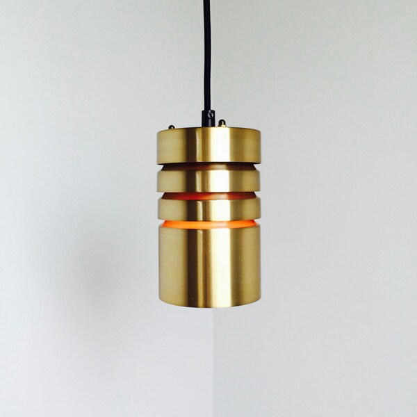 Danish Vintage Pendant Lamp - Super Light From 1970s - Mid Century Brass Hangning Lamp - Retro Lighting Made In Denmark - Pure Danish Design