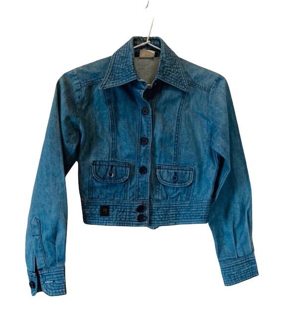 Vintage 1970’s AMCO crop denim jacket. Says size … - image 1