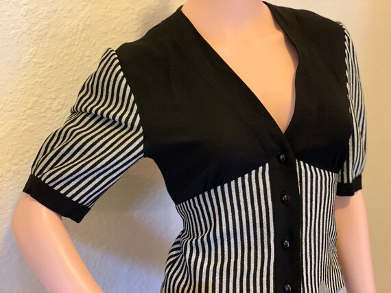 Vintage 1960/70’s ‘BOYFRIEND’ disco button up crop