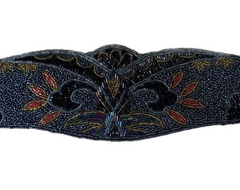 Vintage 1970’s hand beaded art nouveau style belt/waist band.