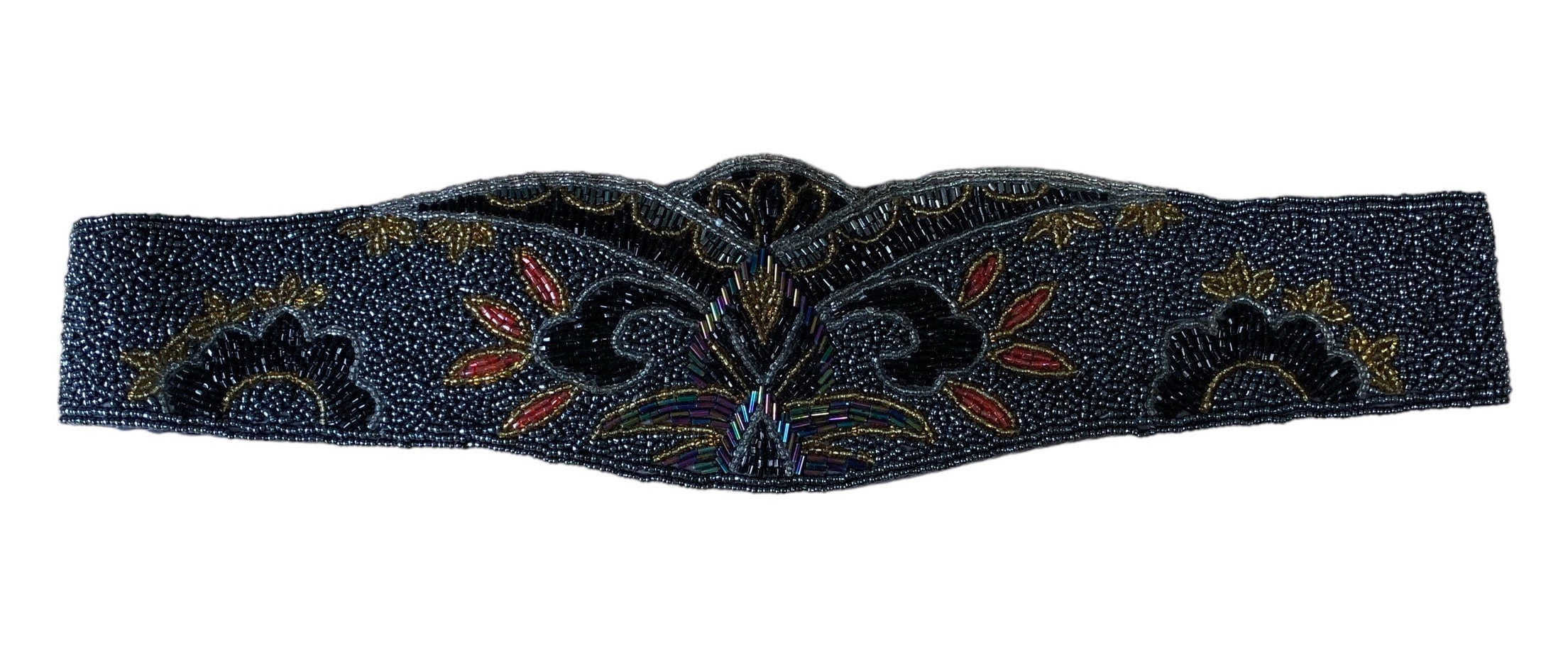 1970s Art Deco Beaded Belt with a fan design, in EUC Vintage Art Deco Vintage Belts for sale | eBay main image 4