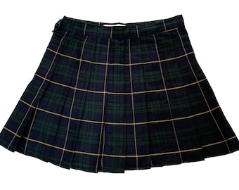 Vintage 1990’s Tartan pleat mini skirt with built in shorts. Size 7 AU