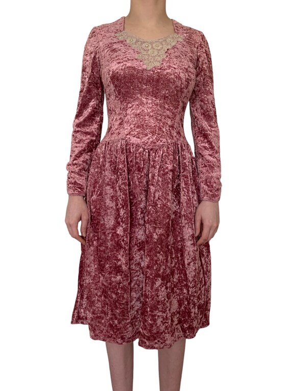 pink crushed velvet dress Love Struck Crushed Velvet Dress Large