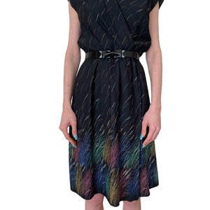Vintage 1980’s black Secretary-Day dress. Size 8 AU.