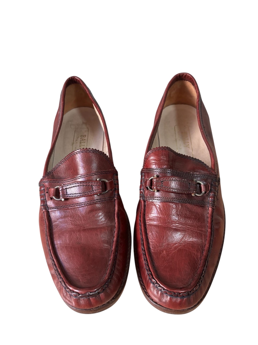 Vintage 1970 s BALLY Men s Leather Designer Loafers Size EU Men s 43 vintage-1970-s-bally-men-s-leather-designer-loafers-size-eu-men-s-43