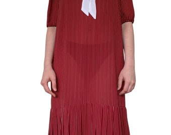 Vintage 1980's Drop Waist Sailor Style Chiffon Dress. Size 8 AU - Etsy