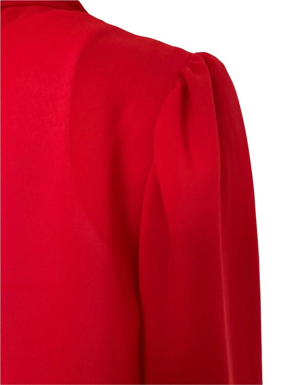 Vintage 70’s/80’s vibrant red secretary blouse. S… - image 4