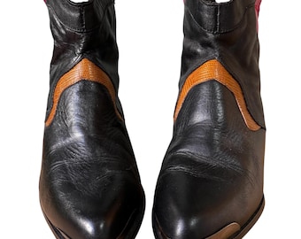 Botas vaqueras vintage raras de los años 80. Talla 7-7,5 AU para mujer.