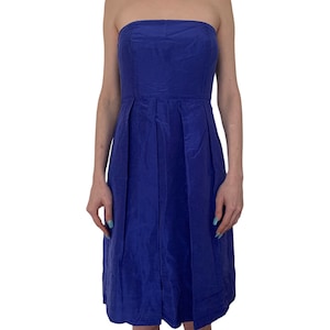j crew blue silk dress J Crew x Anna October by Anna October