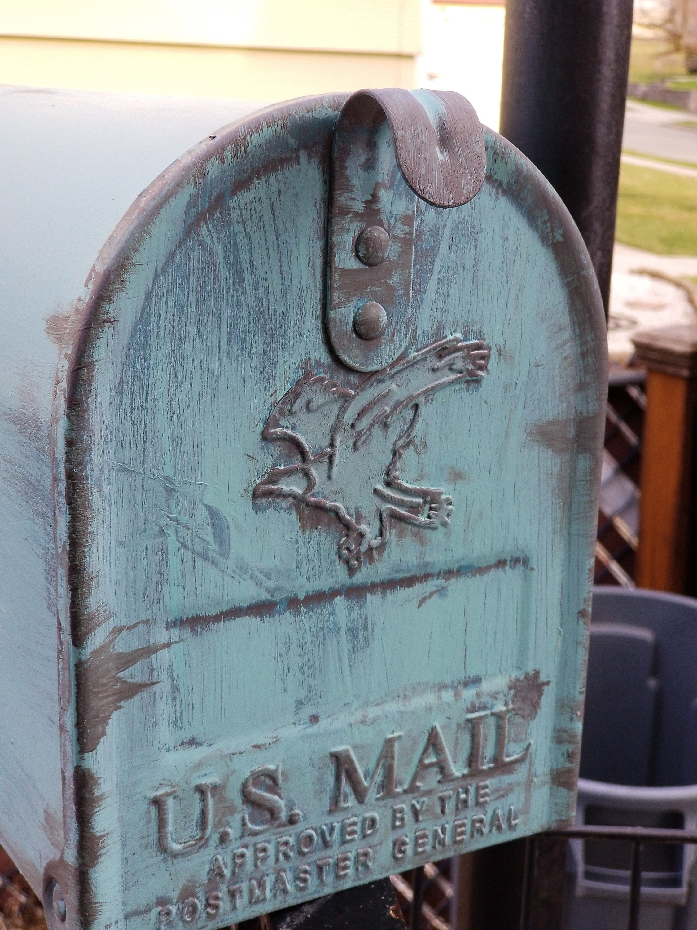 Beautiful Hand Painted Mailboxes Faux Weathered, Patina Custom Mailbox ...