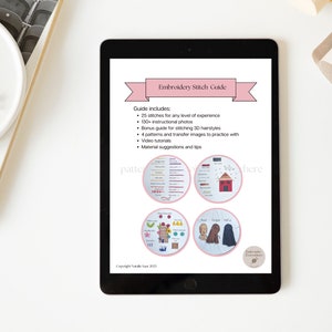 Borduursteekgids en sampler | Foto- en videotutorials | Borduurpatroon voor beginners | Leren borduren | Meer dan 45 pagina's