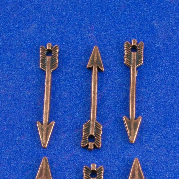 6-10 or 20 pcs -30mm Copper Arrow Charm, Antiqued Copper Arrow Pendant- AC-B0112824