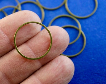20 Stück -20mm Antik Messing Geschlossene Lötringe, Runde Antike Bronze 20mm (3/4") Dia- AB-B09559