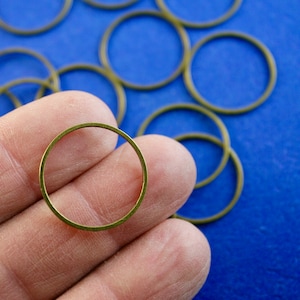 20 pieces -20mm Antique Brass Closed Soldered Jump Rings, Round Antique Bronze 20mm (3/4") Dia- AB-B09559