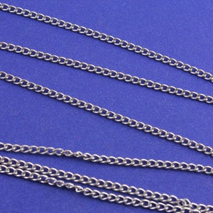 Antiqued Silver Curb Chain 4mm( 1/8&quot;) x 3mm( 1/8&quot;), 10 Meters, Silver Chain, 4mm Chain- AS-B73549