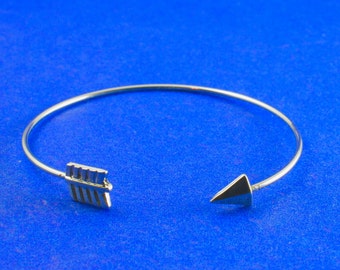 1 pc -Silver Bracelet Blank, Arrow Bracelet, Stacking Bracelet- SP-B78305-8S