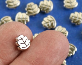 25 pcs -7mm Antique Silver Leaf Spacer Beads, Leaf Bead, Tiny Silver Leaf Beads, 7mm x 7mm- AS-B0105250