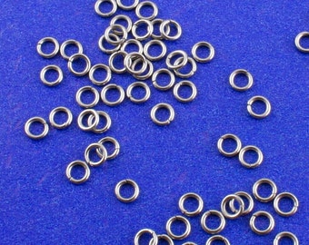 100 pcs-4mm Stainless Steel Open Jump Rings, Jumprings Stainless Steel 4m Sts-B10268-8S