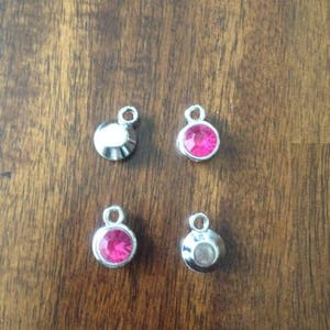 Set of 4 Magenta Charms