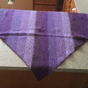 Violet Ombre Triangle Shawl