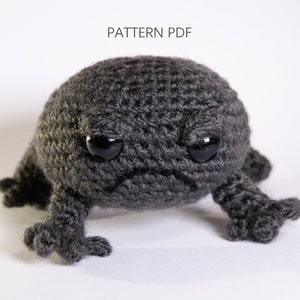 PATTERN Black Rain Frog - Amigurumi Frog