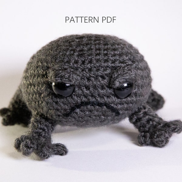 PATTERN Black Rain Frog - Amigurumi Frog