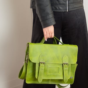 Leather satchel backpack, vintage backpack red leather, laptop bag for work, bag briefcase women, messenger bag women, convertible backpack image 9