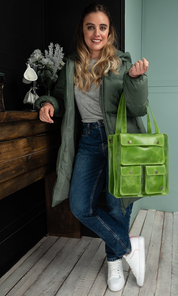 Green NGIL Faux Leather Mini Backpack