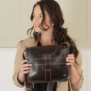 Rustic Brown Messenger Bag, Vintage Inspired with Flap Closure Small Shoulder Bag, Small Crossbody Bag, Women Shoulder Bag image 2