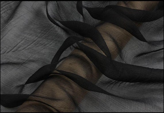Silk Crinkle Georgette, Solid Color, Thin, Sheer, Soft