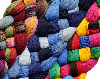 100% Cotton  thread for Wabi Sabi, Sashiko Embroidery, Tassels and Kumihimo, 50meters for each color