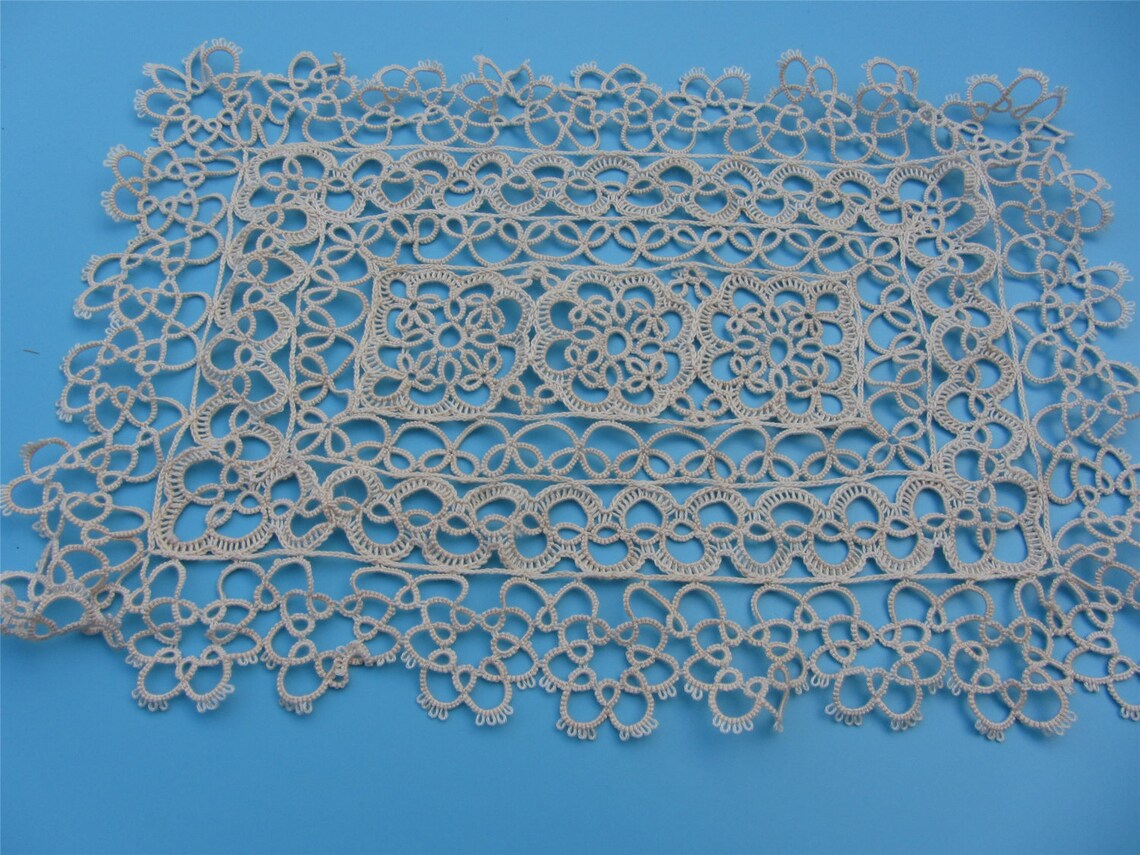 Shuttle Tatting Lace Appliquecotton Laceneedle Lace Etsy
