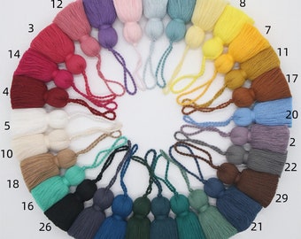 10 pompons en coton de 6 cm, accessoires pour pompons en fil de coton, pendentif pompon de haute qualité
