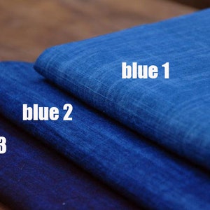 1meter* 145cm Natural Dyed Fabric,  Indigo Slub cotton fabirc