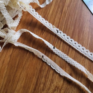 Cotton lace trimming-2yards，Crochet lace ribbon,cotton trim