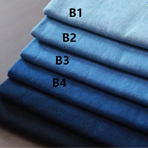 1meter Natural Dyed Fabric,  Indigo cotton and linen fabirc