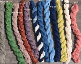 100% Cotton  thread for Wabi Sabi, DIY Embroidery, Tassels and Kumihimo-30 yards