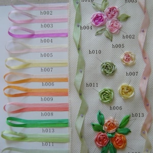 ruban de soie dégradé de couleurs-3yards-2mm, 4mm, 7mm, 10mm, 13mm, 15mm, 20mm, 25mm, 32mm garniture en soie, garniture en soie