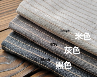 cotton and linen print fabric ,130cm width,stripe fabric