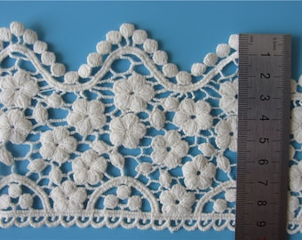 bomullsspetskant säljs på metervara, brudklänningsband, DIY-broderikant, bomullsspetskant